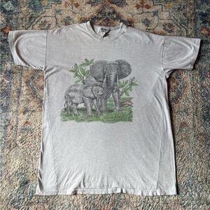 Vintage Elephant Animals T-shirt Size XL